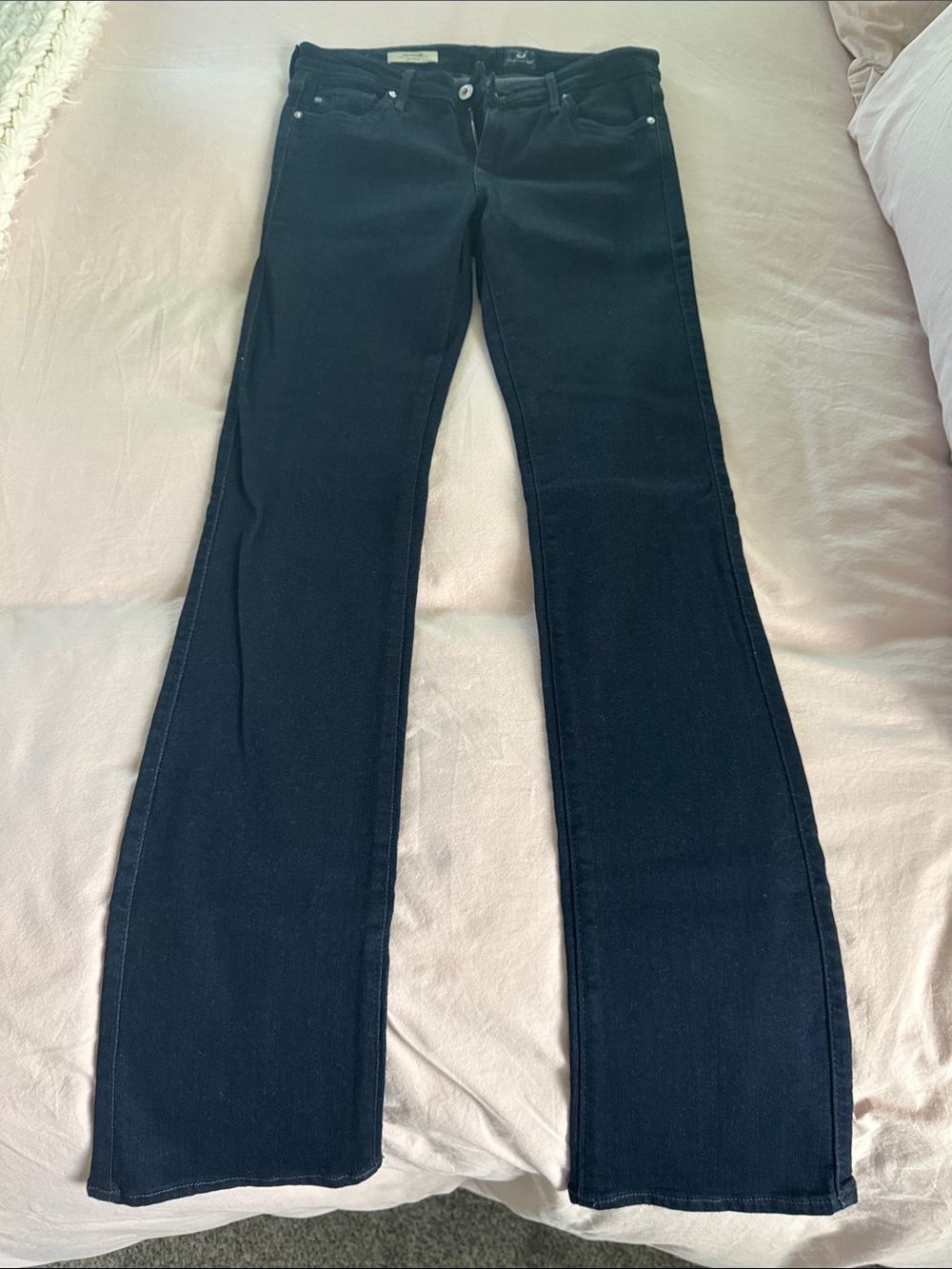 Ag Adriano Goldschmied Black Flared Wide-Leg Jeans